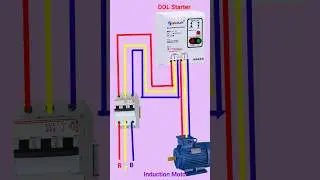 dol starter connection #electrical #wiring #diagram #youtubeshorts #shortfeed #shorts