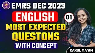 EMRS 2023 Expected Questions with Concept | EMRS English 2023 Important Questions | Class 1