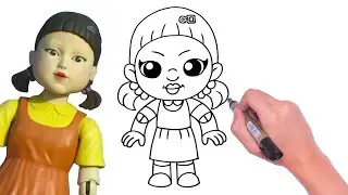 Squid Game Bebek Nasıl Çizilir? ÇOK KOLAY Squid Game Çizimi