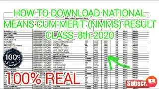 How to download national means come merit( NMMS )result 2019-2020  HOW TO CHECK NMMS RESULT 2020 💯