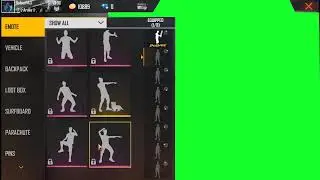 free fire emote green screen