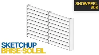 Showreel of a parametric louver system for Sketchup