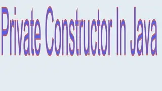 Private Constructor In Java by|krishna reddy