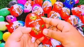 100 Yummy Kindar Surprise Eggs  Opening A  Lot Kings Joy Chocolate asmr
