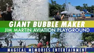 Giant Bubble Maker at a town community event