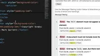 Using the W3C validator to check HTML