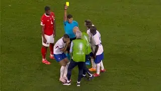 Mbappe got yellow card after broken nose & suddenly came on ground, Mbappe injury vs Austria