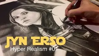 Realistic Drawing #01 - Jyn Erso Rogue One Pencil Time Lapse