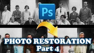 Massive Photo Restoration | Part 4 - Colouring the Top Row | Old Photo In Colour | Timelapse