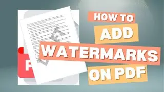 How to add watermark on PDF files 