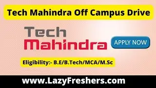 Tech Mahindra off campus drive 2024 | 5.5 LPA | #freshersjobs #hiring2024
