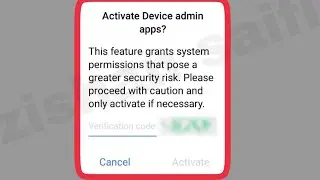 Fix Activate Device Admin Apps Verification Code CAPTCHA Problem Solve in Android