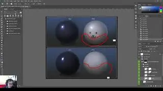DPaint1-8 White Ball Digital Painting 6 layers start to finish
