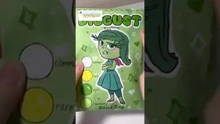 inside out 2 disgust blind bag 💚#diy #craft#papercraft#insideout#asmr #blindbag#insideout2#unboxing
