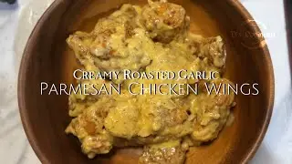Creamy Roasted Garlic Parmesan Chicken Wings | Easy recipe