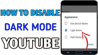 How To Disable Dark Mode On YouTube // Turn Off Dark Mode On YouTube