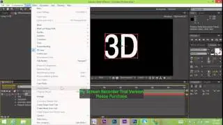 របៀបបង្កើតអក្សរ 3D នៅក្នុងកម្មវិធី adobe after effect cs6