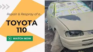 Toyota 110 repair and respray.