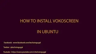 How to install vokoscreen in ubuntu
