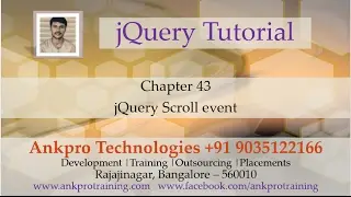 jQuery 43 - Events 13 - Scroll events -scroll(), scrollLeft(), scrollTop()