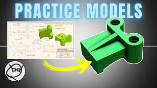 2D Drawing to 3D CAD - PRACTICE MODEL- Onshape, SolidWorks, Alibre, Fusion360 - EAR BRACKET
