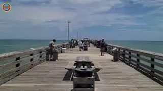 (Myrtle Beach, South Carolina)Boardwalk, 2nd Ave Fishing Pier. (4K)