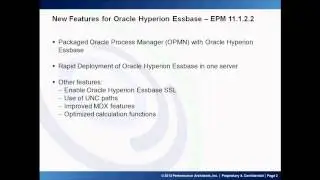 New Features of EPM 11.1.2.2 -- Oracle Hyperion Essbase, Smart View & Financial Reporting