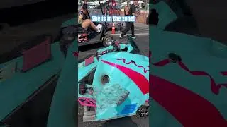 Fearless Female Drag Sled Racer is in the Zone!