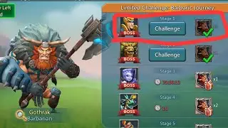 Limited challenge Barbaric journey Stage 1 very simple