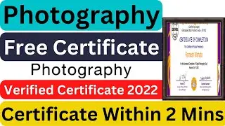 Photography Certificate | Free Photography Certificate | Free Certificate
