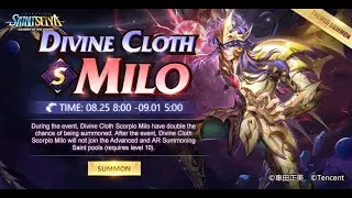 Saint Seiya Awakening News : Milo GC Rerun et voila retournez en cours !