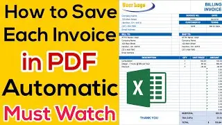 How to Save Each Invoice in PDF Automatically | Microsoft Excel Tutorial in Hindi