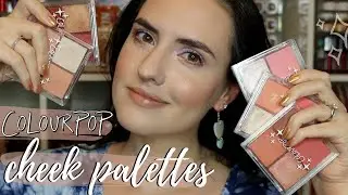 NEW ColourPop SWEET CHEEKS Blush + Highlight Palettes | Swatches of ALL 5 Cheek Palettes + Demo