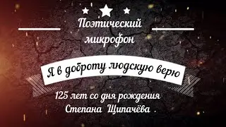 «Я в доброту людскую верю…» поэтический микрофон 125-лет со дня рождения С. Щипачёва