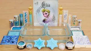 Elsa Slime ASMR - Coloring Slime with Disney Frozen Makeup
