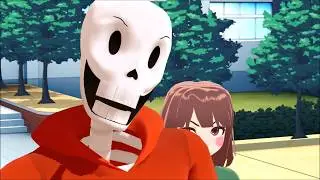 [mmd x undertale] grump it underswap papyrus and chara