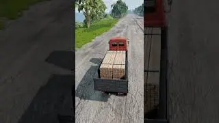 Гружёный КАМАЗ въехал в Гружёный МАЗ #shorts