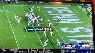Michigan player DROPS pass on 4th and goal to tie the game!