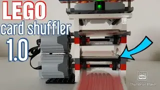 Automatic card shuffler out of Lego