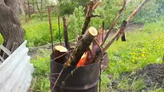 мусоросжигательная бочка на даче