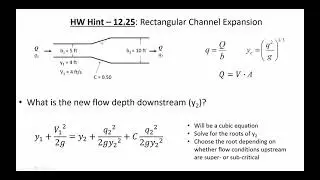 Channel Chokes and New Flow Depth from a Bed Step - CE 331 (29 Mar 2021) Class 27