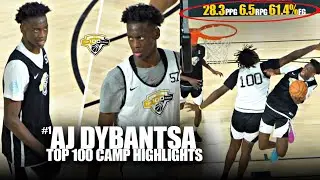 Jabari Smith Jr. Coaches #1 Ranked Freshman AJ Dybantsa! Full NBPA Top 100 Camp Highlights!