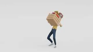 Heavy Box Lift Animation