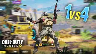 GHOST vs Pro Squad | 1vs 4 | Squad Wipe | Ninja Class Best in CODM BR 🔥 Codmobile Battle Royale 🔥