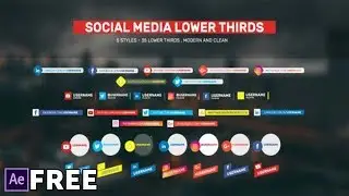 VIDEOHIVE SOCIAL LOWER THIRDS | Free After Effects Templates