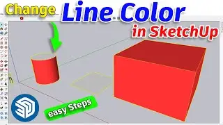 how to change line color in sketchup | Sketchup line colour | sketchup tutorial