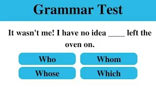 who whose whom which || Grammar quiz || B2 English || English Test #1