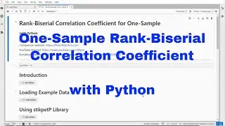 Python - One-Sample Rank Biserial Correlation Coefficient