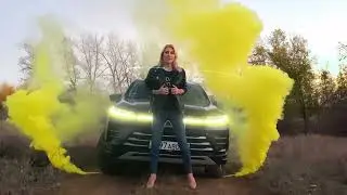 Color Smoke yellow - цветной дым для фотосессий