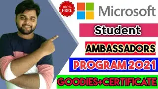 Microsoft Free Student Ambassador Program | Free Certificate | Goodies | Swags | Internship